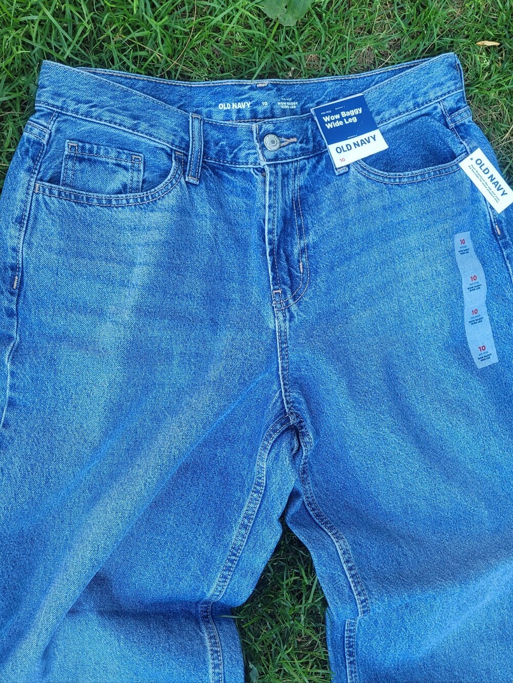 Old Navy Jeans Size 10 Wow Baggy Wide Leg Mid Rise New - Picture 8 of 10